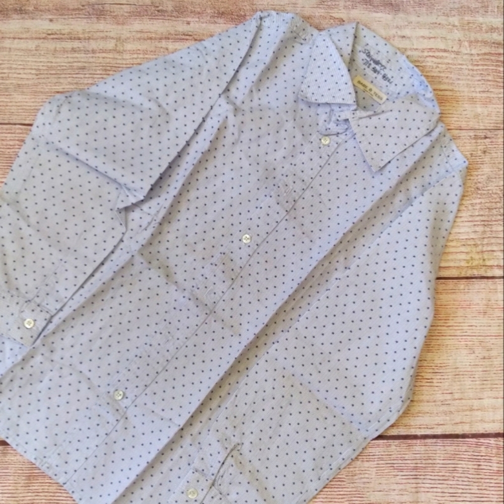 Babe & Tess star design cotton/linen dress shirt sz 8 or 10